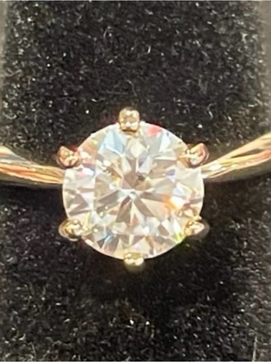 Jewelry - 1.50ctw Moissanite 14k gold over 925 silver size 5 woman’s ring
